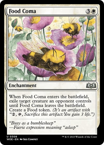 Food Coma (Wilds of Eldraine) Near Mint Foil
