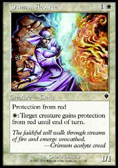 Crimson Acolyte (Invasion) Light Play