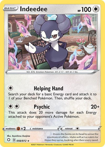 Indeedee (Shining Fates) Near Mint Reverse Holofoil