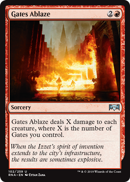Gates Ablaze (Ravnica Allegiance) Light Play