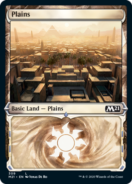 Plains (309) (Showcase) (Magic 2021 Core Set) Light Play