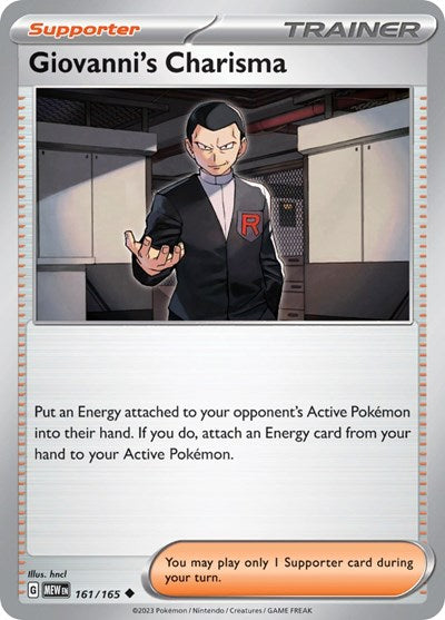 Giovanni's Charisma - 161 (Scarlet and Violet: 151) Near Mint