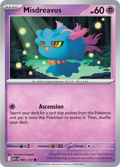 Misdreavus - 085 (ME: Ascended Heroes) Near Mint