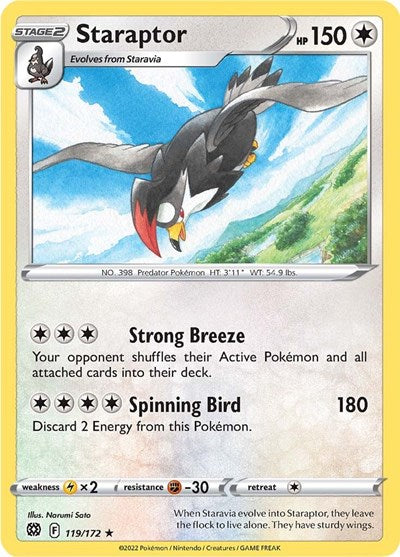 Staraptor (SWSH09: Brilliant Stars) Near Mint Reverse Holofoil