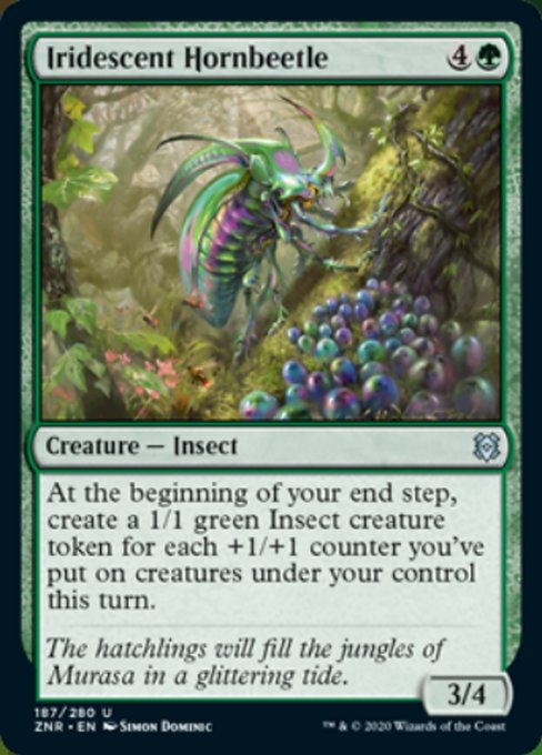 Iridescent Hornbeetle (Zendikar Rising) Near Mint Foil