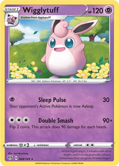 Wigglytuff (SWSH03: Darkness Ablaze) Near Mint Reverse Holofoil