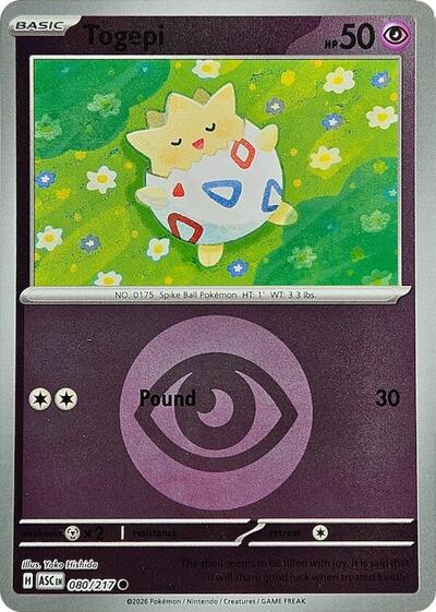Togepi (Energy Symbol Pattern) (ME: Ascended Heroes) Near Mint Reverse Holofoil