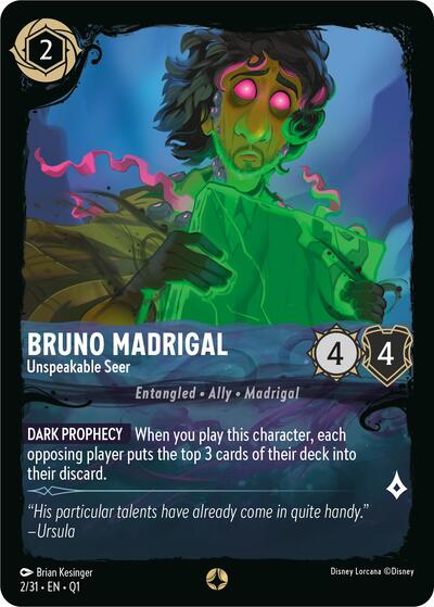 Bruno Madrigal - Unspeakable Seer (Illumineer's Quest: Deep Trouble) Near Mint