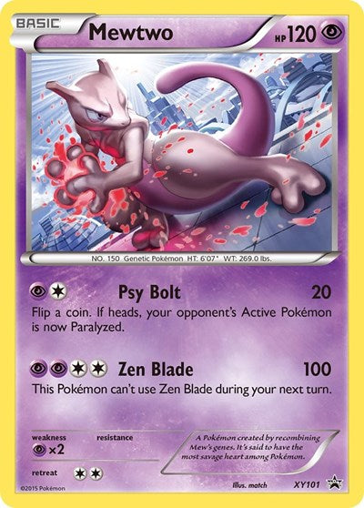 Mewtwo - XY101 (XY Promos) Near Mint Holofoil