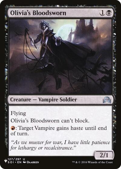 Olivia's Bloodsworn (The List) Near Mint