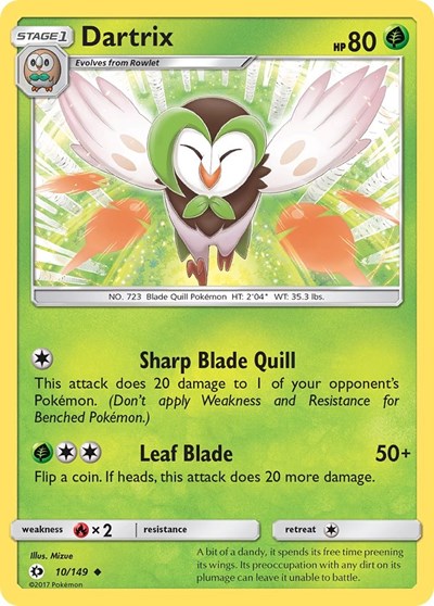 Dartrix (SM Base Set) Near Mint