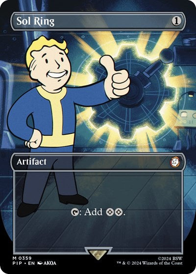 Sol Ring (Borderless) (Universes Beyond: Fallout) Light Play Foil