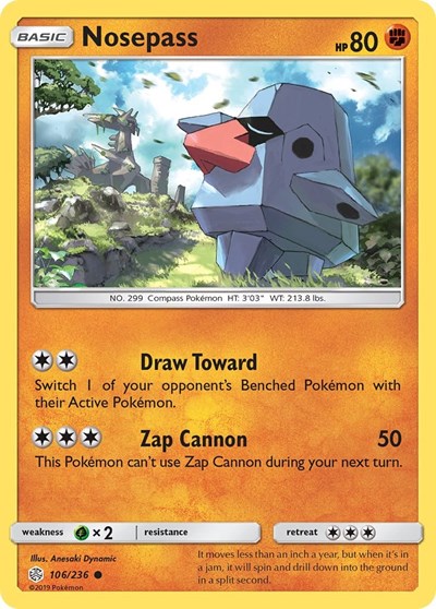 Nosepass (SM - Cosmic Eclipse) Near Mint Reverse Holofoil