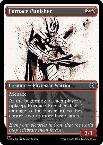 Furnace Punisher (Showcase) (Phyrexia: All Will Be One) Light Play Foil