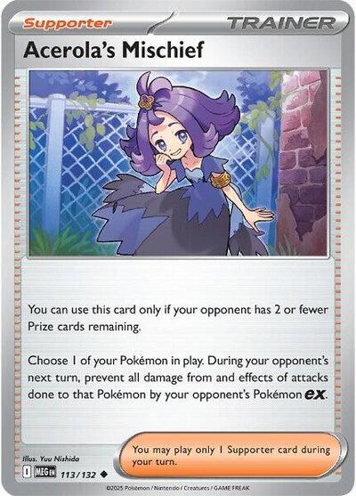 Acerola's Mischief - 113 (ME01: Mega Evolution) Near Mint Reverse Holofoil