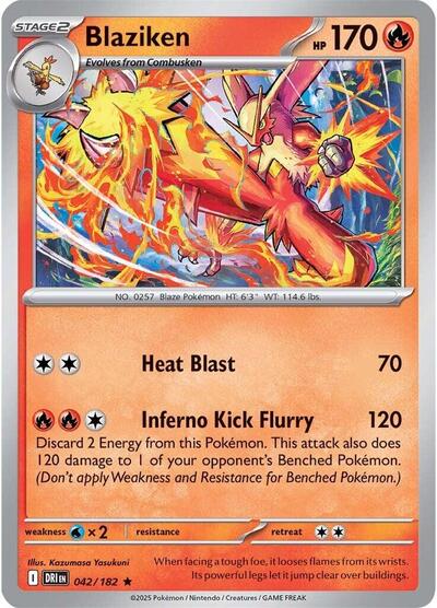 Blaziken - 042 (SV10: Destined Rivals) Near Mint Reverse Holofoil