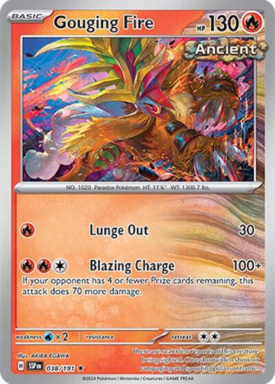 Gouging Fire (SV08: Surging Sparks) Near Mint Reverse Holofoil
