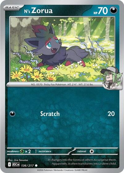 N's Zorua (ME: Ascended Heroes) Near Mint