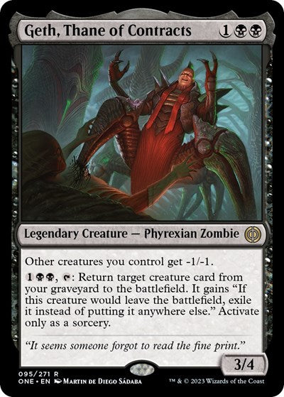 Geth, Thane of Contracts (Phyrexia: All Will Be One) Light Play Foil
