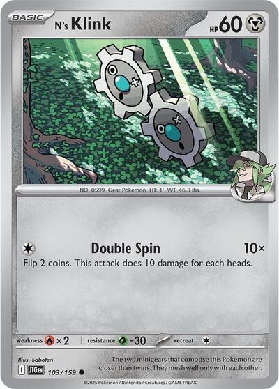 N's Klink (SV09: Journey Together) Near Mint Reverse Holofoil
