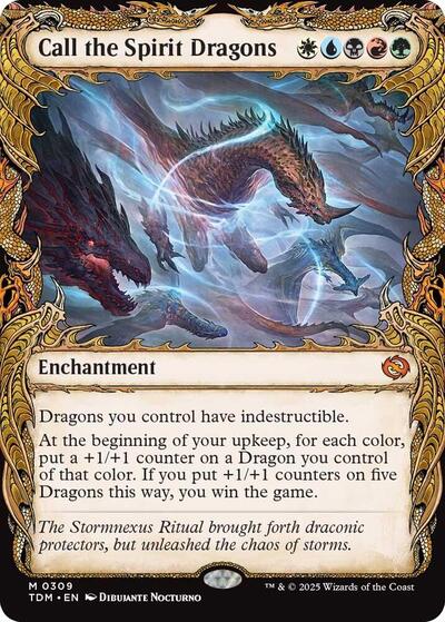 Call the Spirit Dragons (Showcase) (Tarkir: Dragonstorm) Near Mint