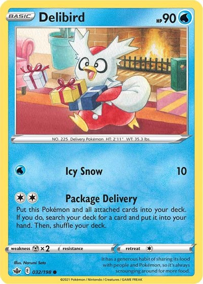 Delibird (SWSH06: Chilling Reign) Near Mint