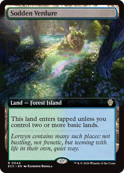 Sodden Verdure (Extended Art) (Commander: Lorwyn Eclipsed) Near Mint