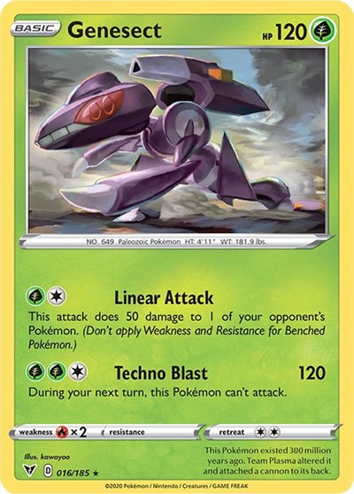 Genesect (SWSH04: Vivid Voltage) Near Mint Reverse Holofoil