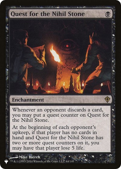 Quest for the Nihil Stone (The List) Light Play