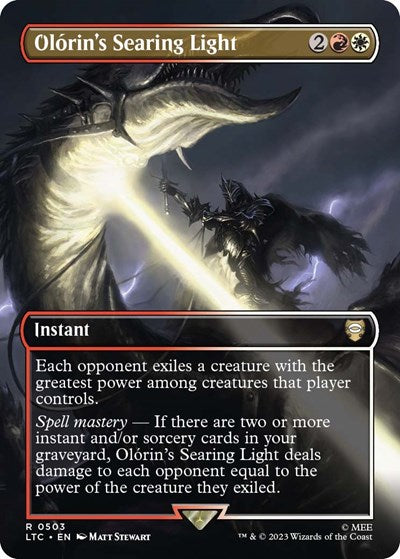 Olorin's Searing Light (Borderless) (Commander: The Lord of the Rings: Tales of Middle-earth) Light Play