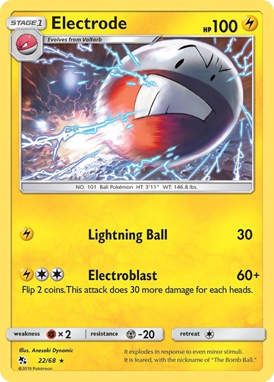 Electrode (Hidden Fates) Near Mint Reverse Holofoil