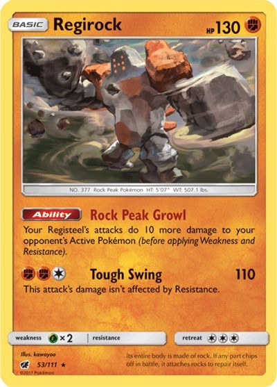 Regirock (SM - Crimson Invasion) Near Mint Reverse Holofoil