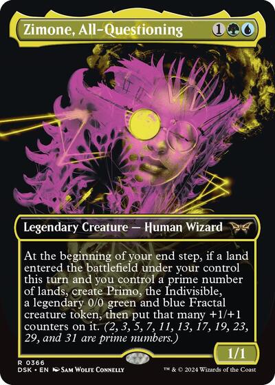 Zimone, All-Questioning (Showcase) (Duskmourn: House of Horror) Light Play