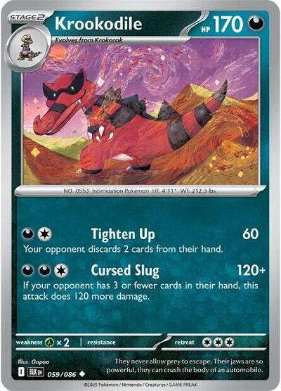 Krookodile (SV: Black Bolt) Near Mint Reverse Holofoil