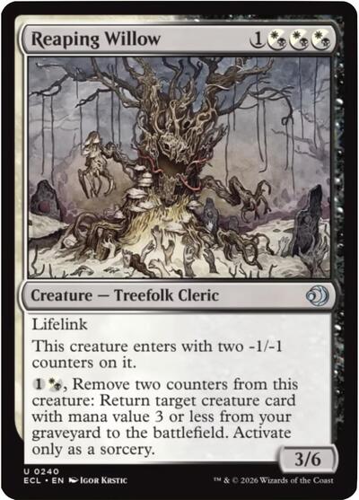 Reaping Willow (Lorwyn Eclipsed) Near Mint Foil