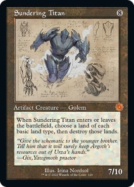 Sundering Titan (Schematic) (The Brothers' War: Retro Frame Artifacts) Light Play