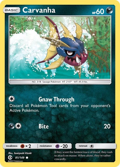 Carvanha (SM Base Set) Near Mint