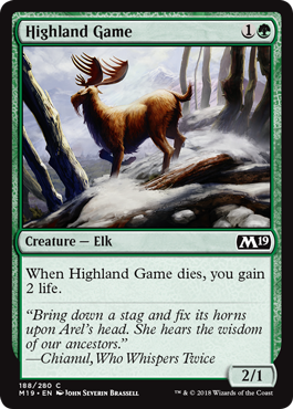 Highland Game (Magic 2019 Core Set) Light Play Foil