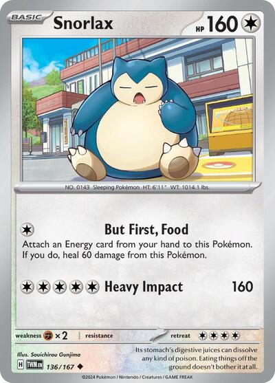 Snorlax (SV06: Twilight Masquerade) Near Mint