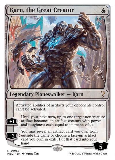 Karn, the Great Creator (White Border) (Mystery Booster 2) Near Mint
