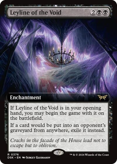 Leyline of the Void (Extended Art) (Duskmourn: House of Horror) Light Play