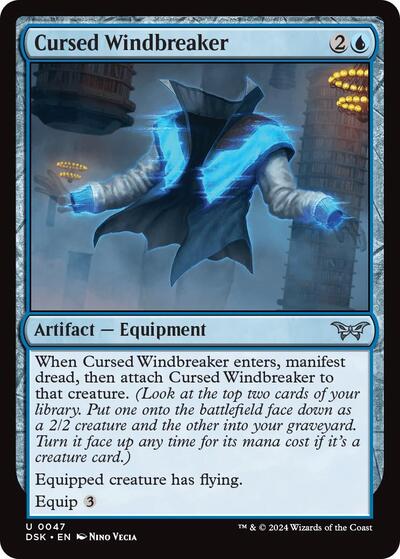 Cursed Windbreaker (Duskmourn: House of Horror) Near Mint Foil