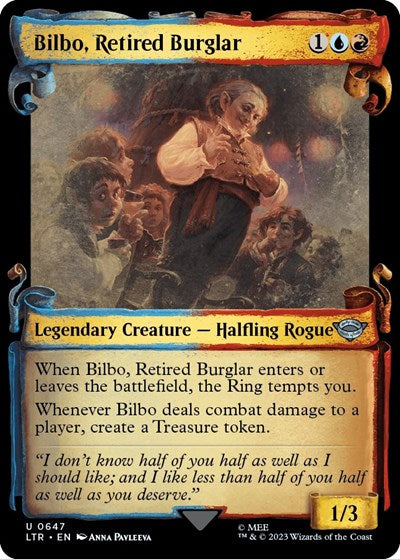 Bilbo, Retired Burglar (Showcase Scrolls) (Universes Beyond: The Lord of the Rings: Tales of Middle-earth) Near Mint Foil