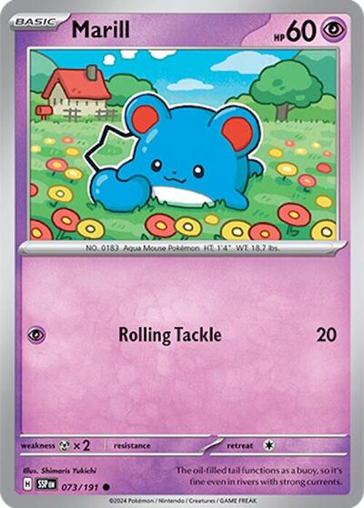 Marill (SV08: Surging Sparks) Near Mint Reverse Holofoil