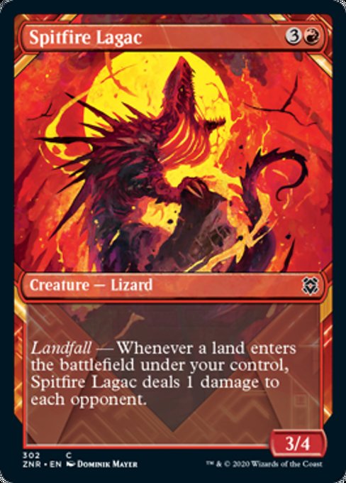 Spitfire Lagac (Showcase) (Zendikar Rising) Light Play Foil