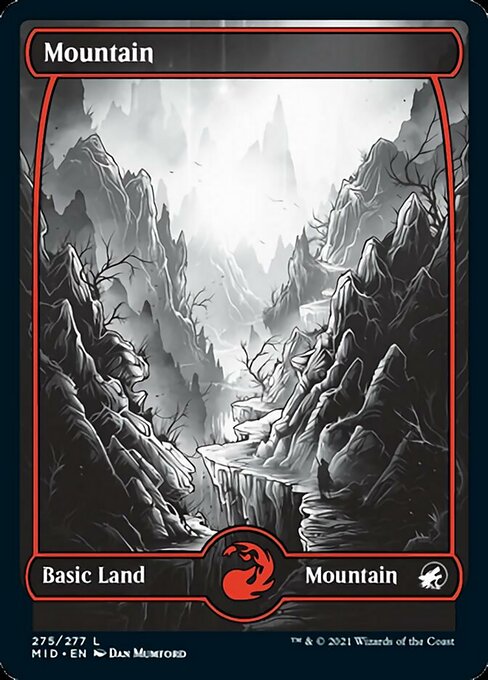 Mountain (275) (Innistrad: Midnight Hunt) Light Play Foil
