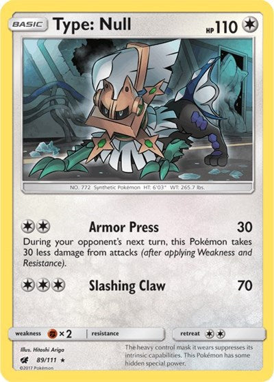 Type: Null (SM - Crimson Invasion) Near Mint Reverse Holofoil