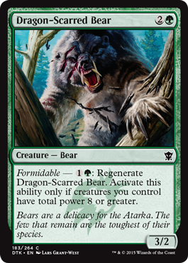 Dragon-Scarred Bear (Dragons of Tarkir) Light Play Foil