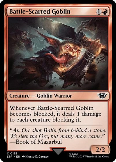 Battle-Scarred Goblin (Universes Beyond: The Lord of the Rings: Tales of Middle-earth) Near Mint Foil