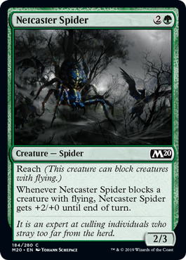 Netcaster Spider (Magic 2020 Core Set) Light Play Foil
